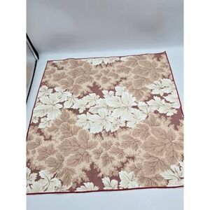 Unbranded Cloth Napkins OS Burgundy Tan Excellent Fall Leaf Print Set of 5